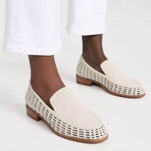 Rag and Bone Sid white leather woven loafers 37.5